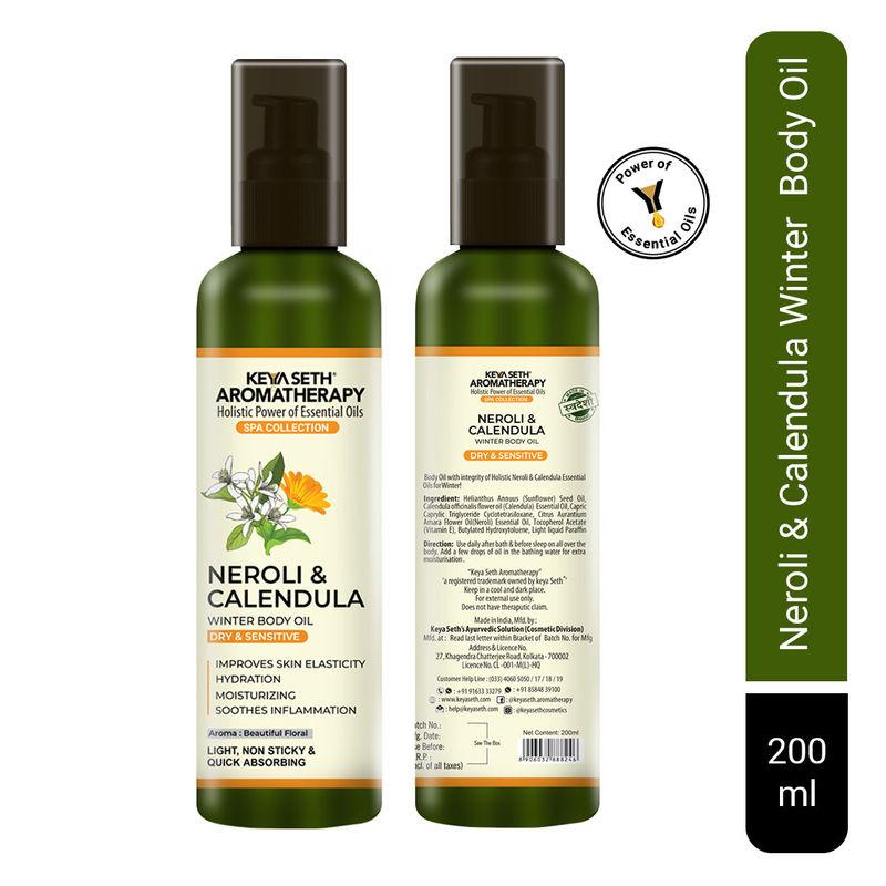 keya seth aromatherapy neroli & calendula winter body oil