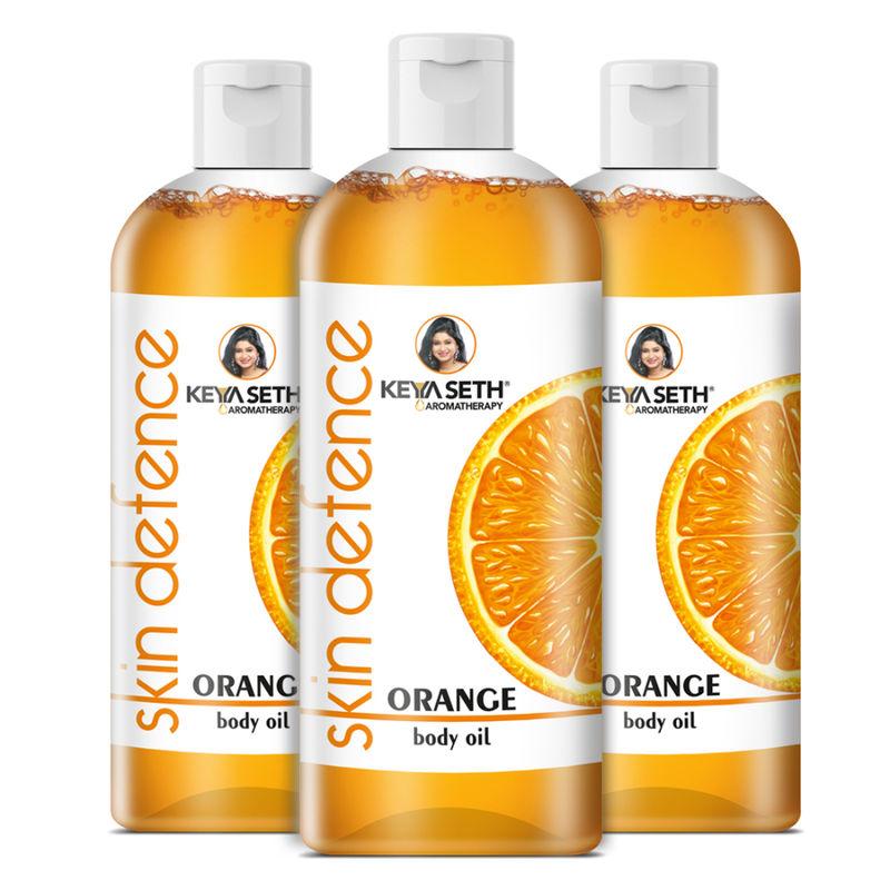 keya seth aromatherapy skin defence orange body oil - pack of 3