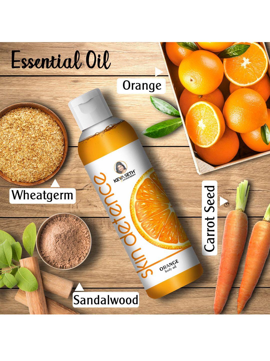 keya seth aromatherapy skin defence orange essential body oil - 400 ml