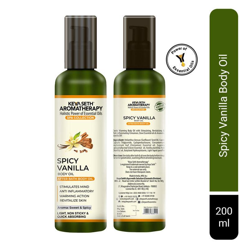 keya seth aromatherapy spicy vanilla after bath body oil