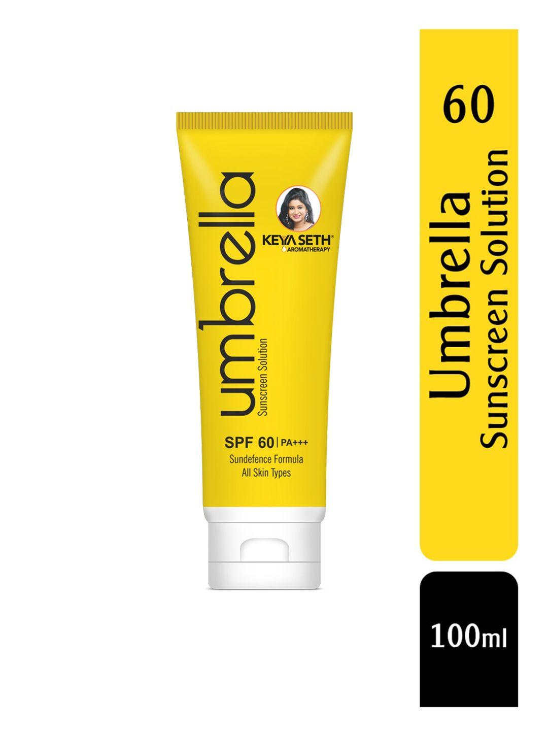 keya seth umbrella sunscreen solution for all skin types with spf 60 - 100 ml
