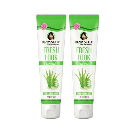 keya seth aromatherapy, fresh look face wash aloe vera (pack of 2)