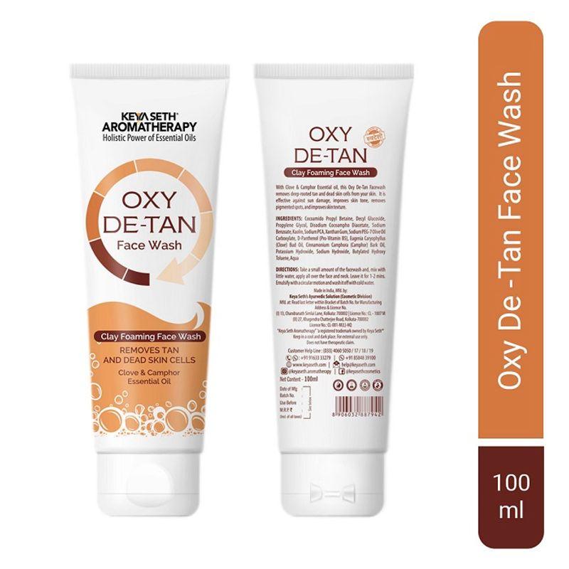 keya seth aromatherapy oxy de tan clay foaming face wash