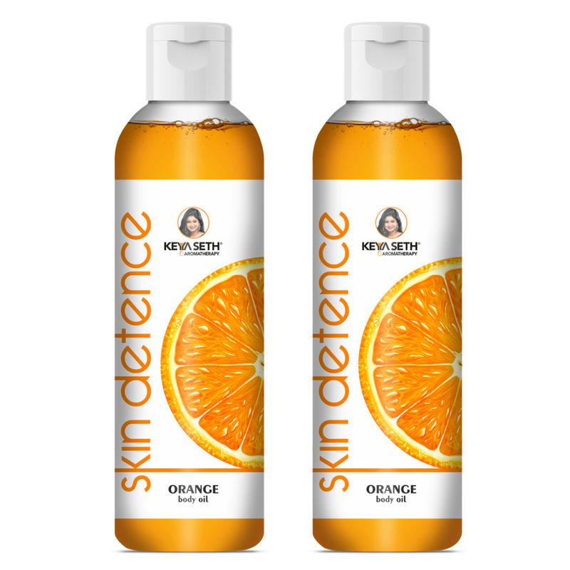 keya seth aromatherapy skin defence orange body oil - pack of 2