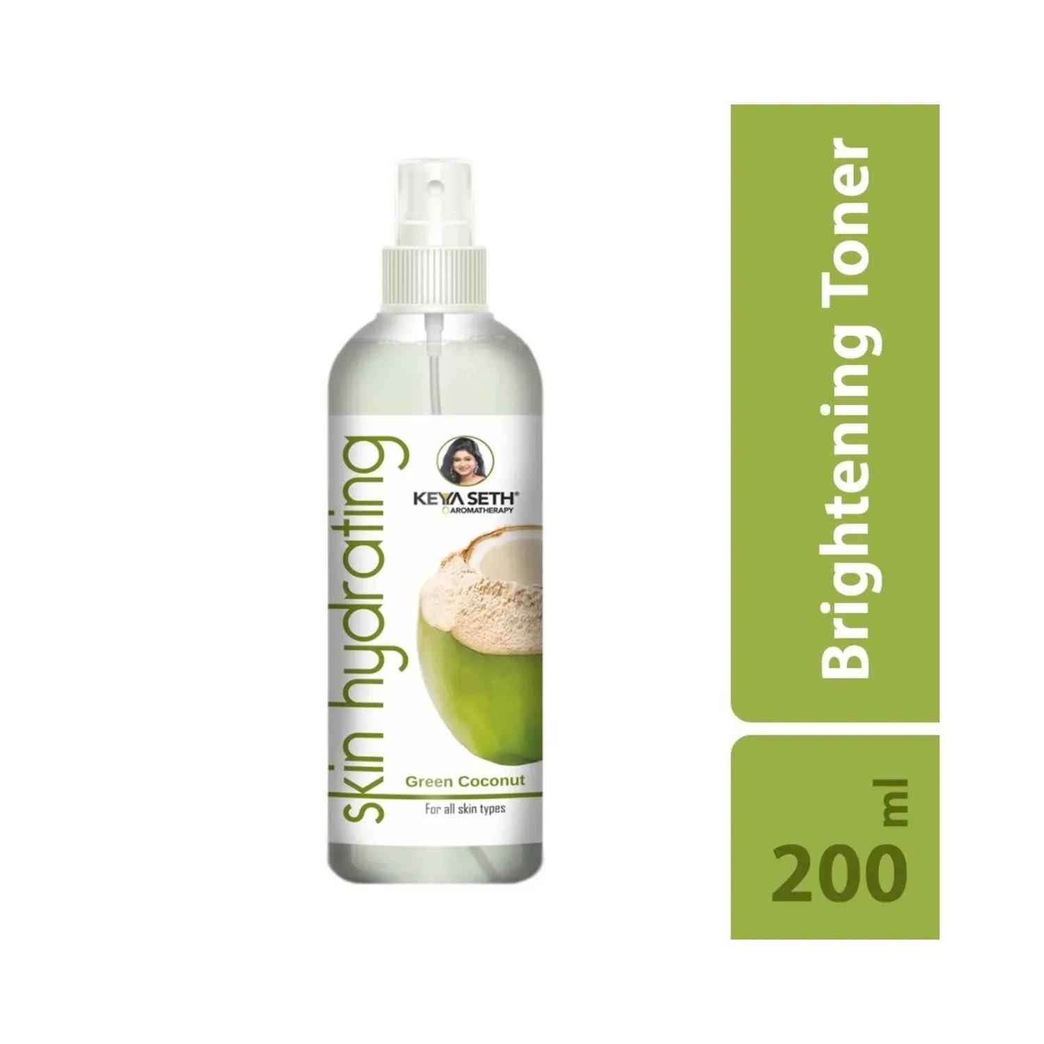 keya seth aromatherapy skin hydrating green coconut toner (200ml)