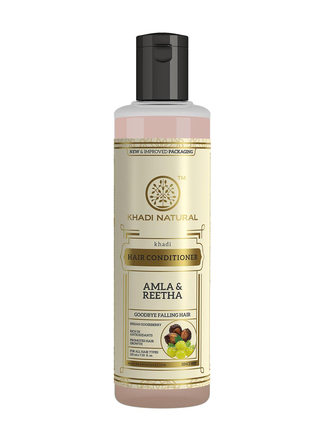 khadi natural amla & reetha hair conditioner for hair fall rescue - 210ml