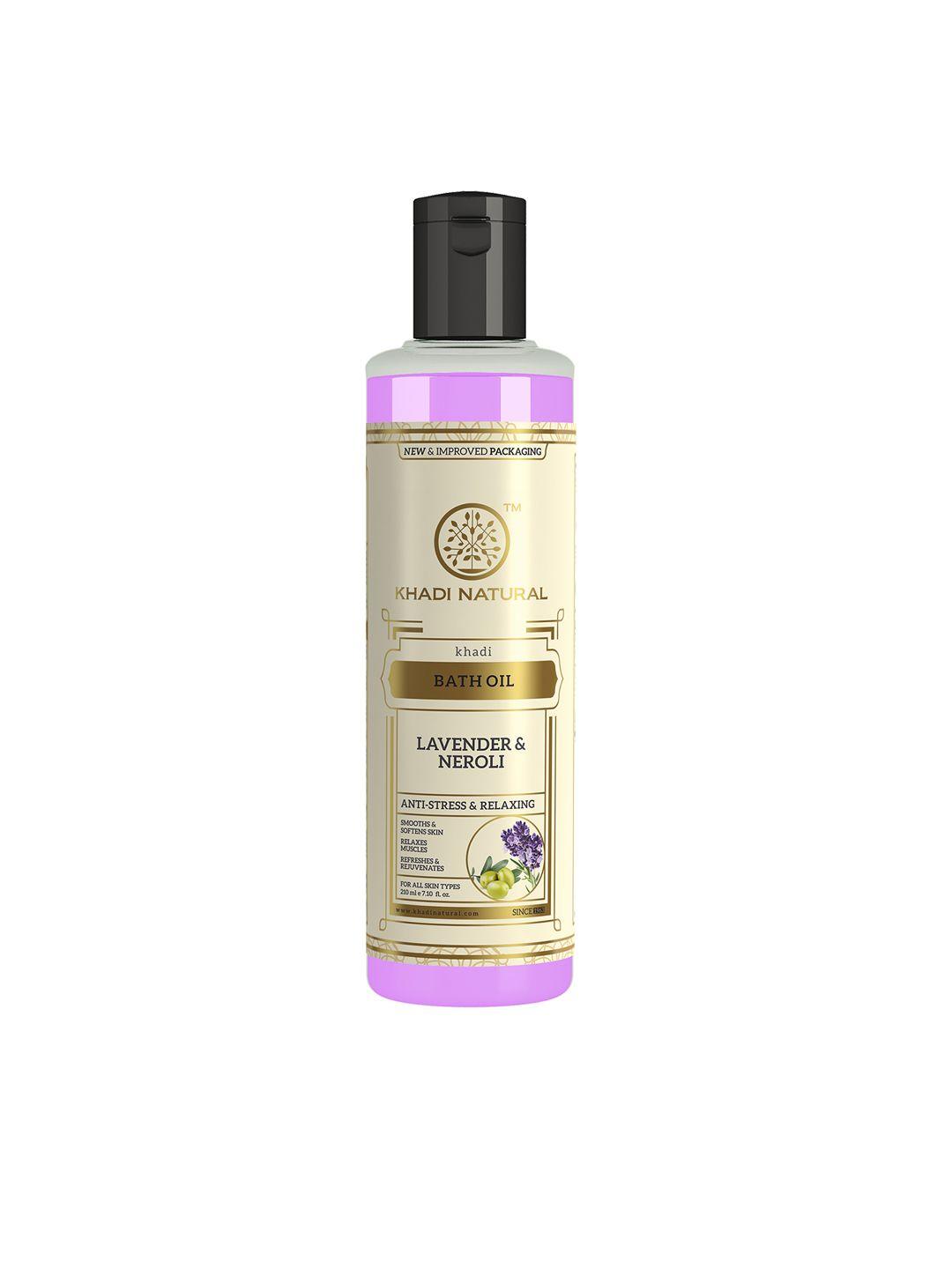 khadi natural ayurvedic lavender & neroli herbal sustainable bath oil 210 ml