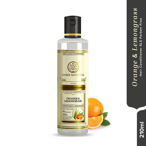 khadi natural ayurvedic orange lemongrass hair conditioner sls & paraben free (210 ml)