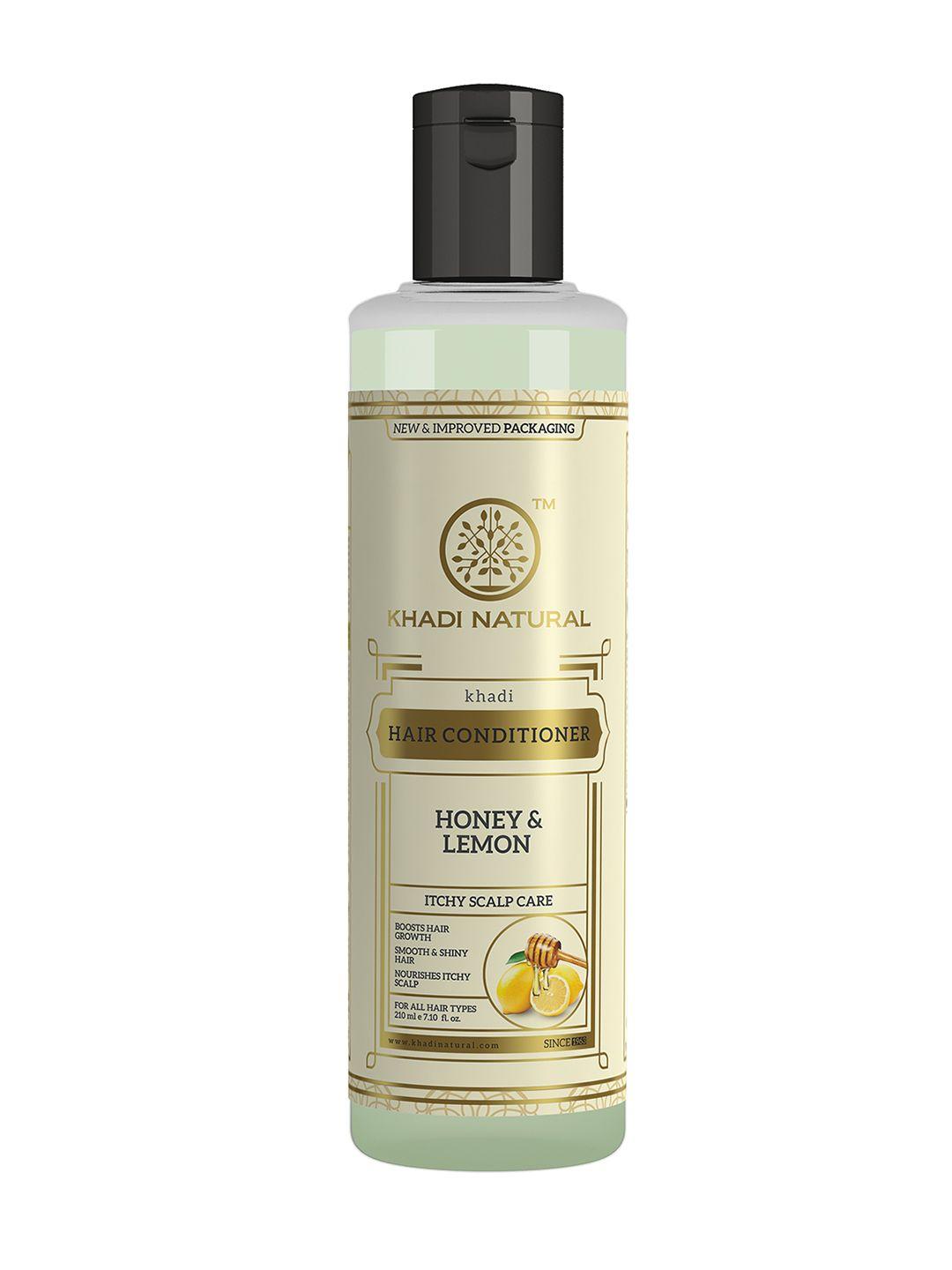khadi natural honey & lemon hair conditioner for smooth & shiny hair - 210ml