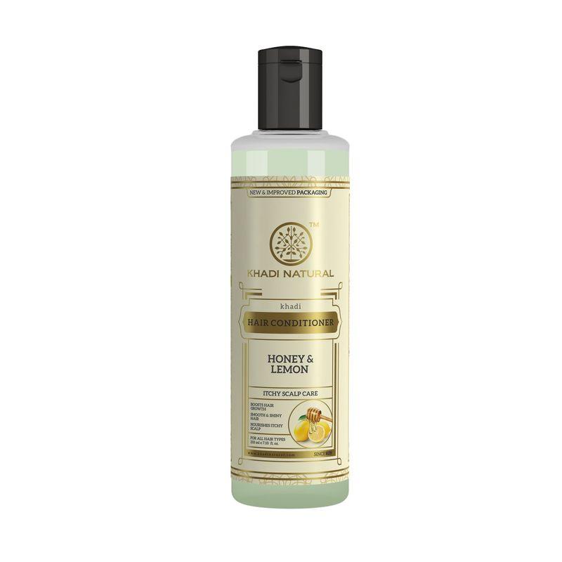 khadi natural honey & lemon hair conditioner for smooth & shiny hair