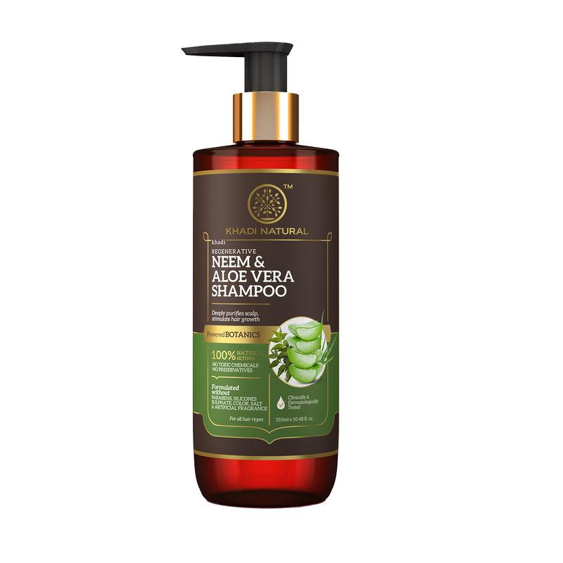khadi natural neem & aloevera shampoo - powered botanics
