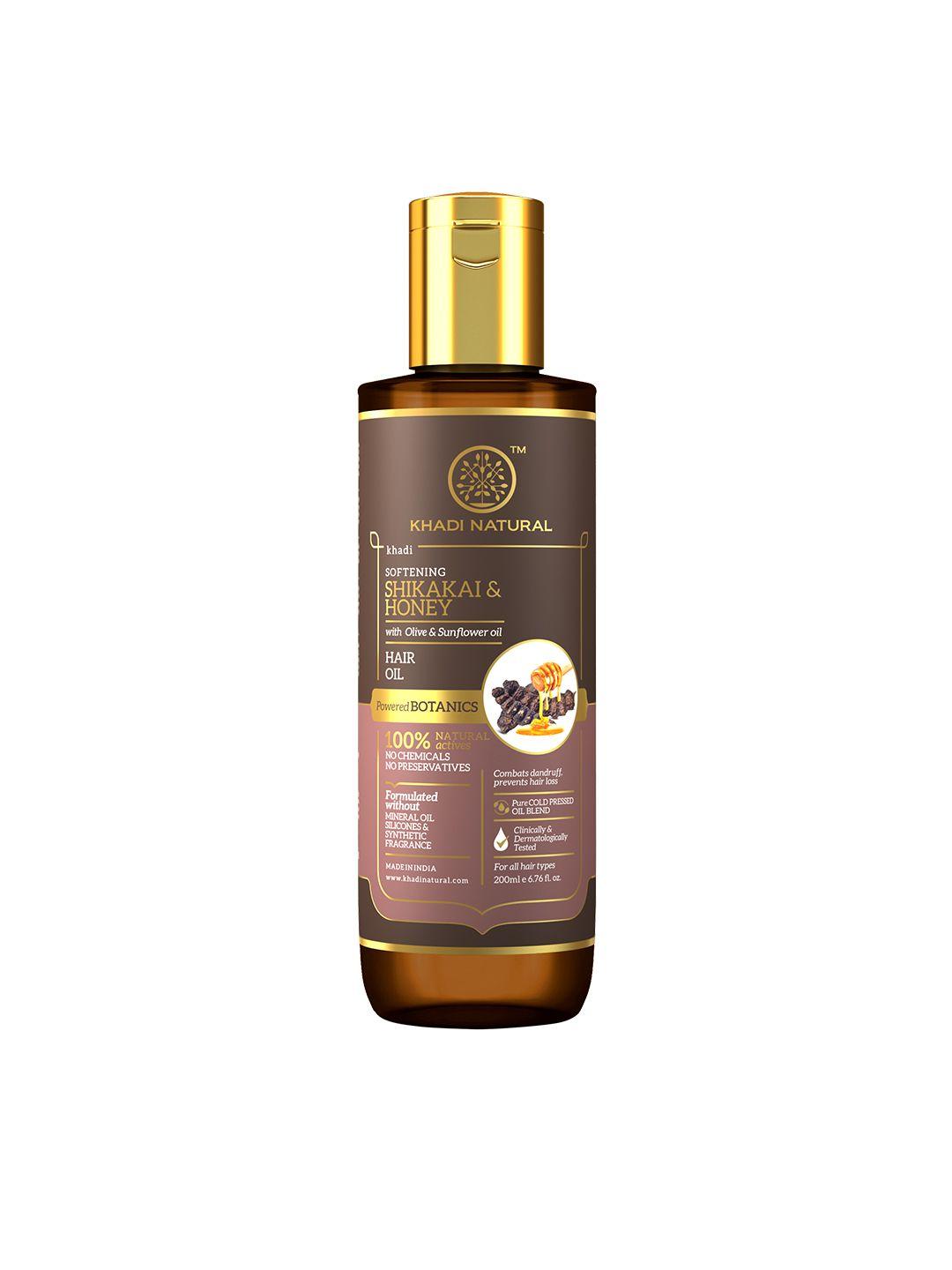 khadi natural powered botanics softening shikakai & honey hair oil - 200 ml
