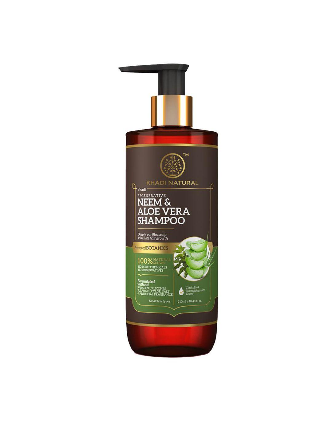 khadi natural regenerative neem & aloe vera powered botanics hair cleanser 310 ml