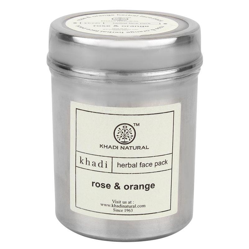 khadi natural rose & orange herbal face pack