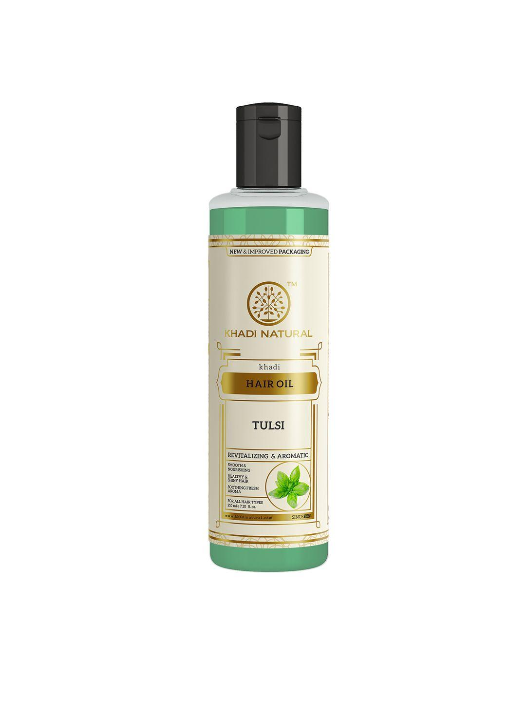 khadi natural sustainable tulsi herbal hair oil 210 ml