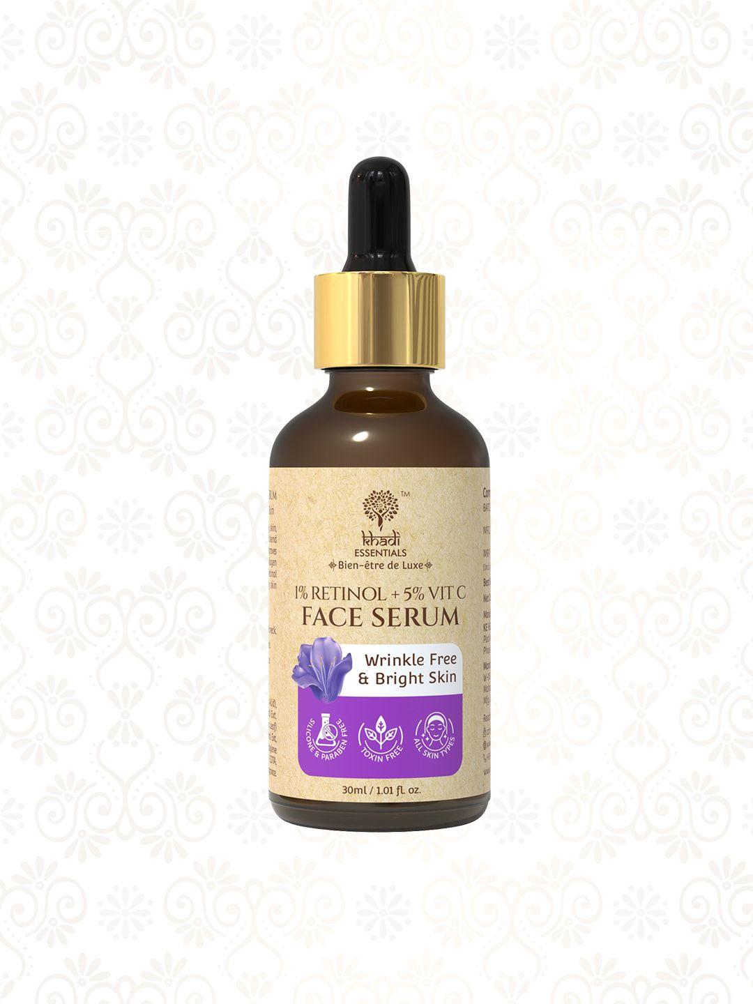 khadi essentials 1% retinol + 5% vit c face serum 30 ml