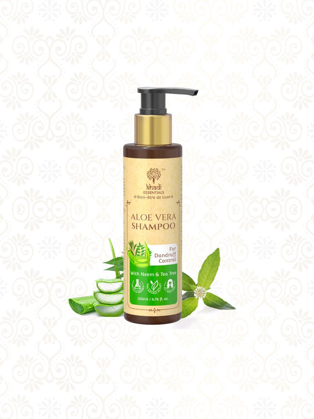 khadi essentials anti dandruff shampoo for men & women with methi & neem for hair fall