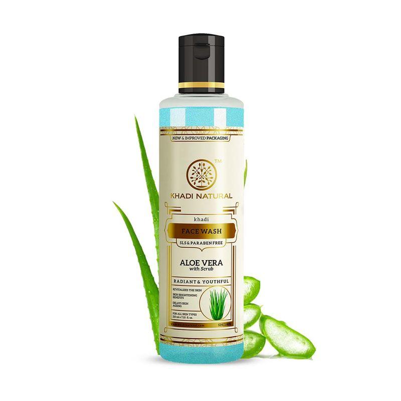 khadi natural aloe vera face wash with scrub