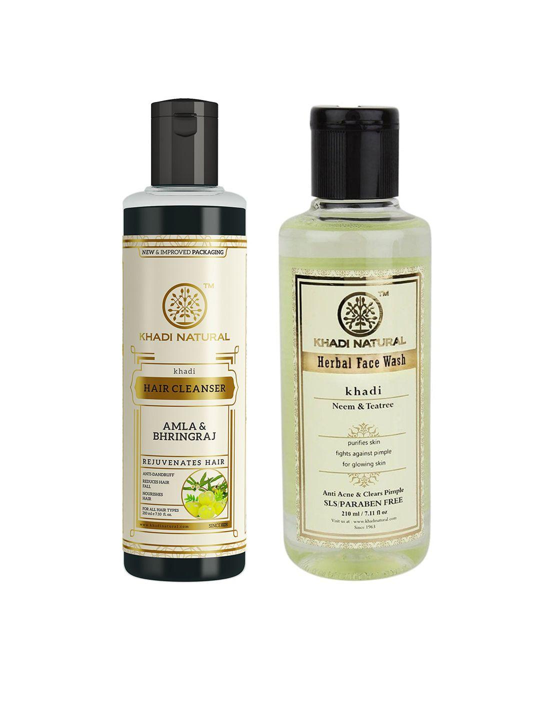 khadi natural amla & bhringraj hair cleanser & face wash