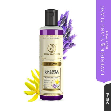 khadi natural ayurvedic lavender & ylang ylang body wash (210 ml)
