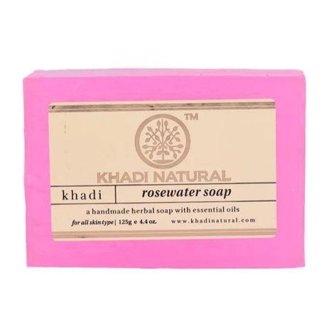 khadi natural ayurvedic rosewater soap (125 g)
