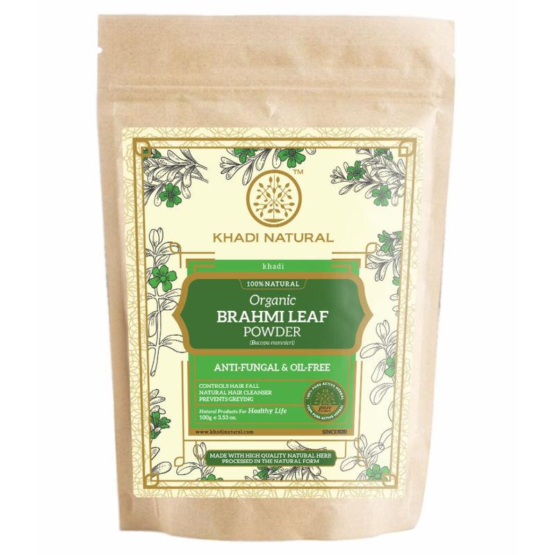 khadi natural brahmi leaf organic powder
