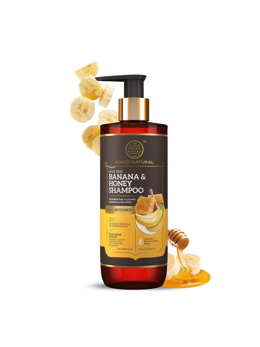 khadi natural frizz-free banana with honey shampoo - remove split ends - 310ml