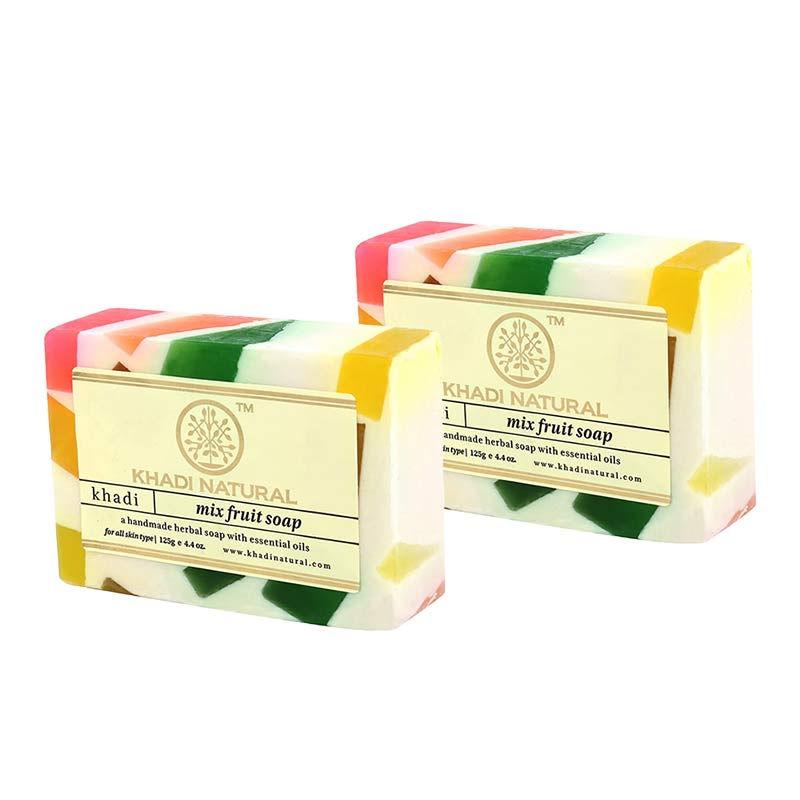 khadi natural mix fruit soap - pack of 2