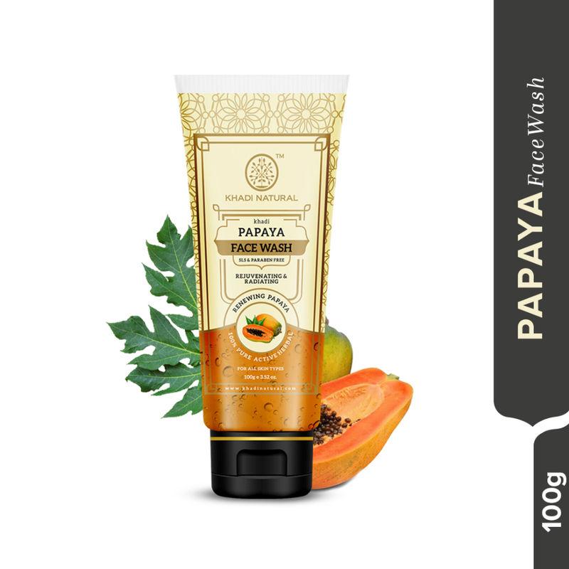 khadi natural papaya face wash sls & paraben free