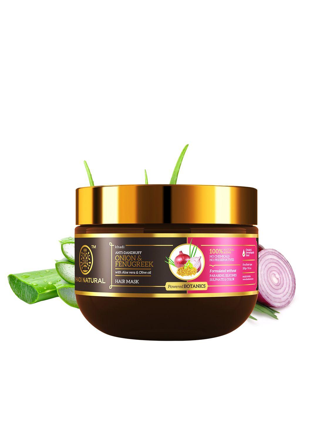 khadi natural powered botanics anti-dandruff onion & fenugreek hair mask - 200 g