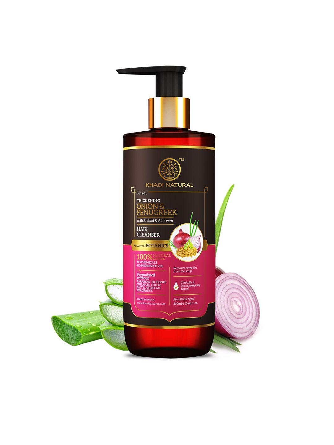 khadi natural powered botanics thickening onion & fenugreek hair cleanser - 310 ml