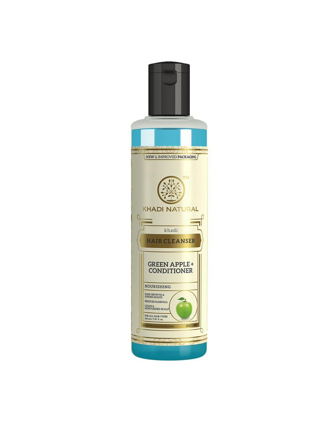 khadi natural unisex green apple hair cleanser & conditioner 210 ml