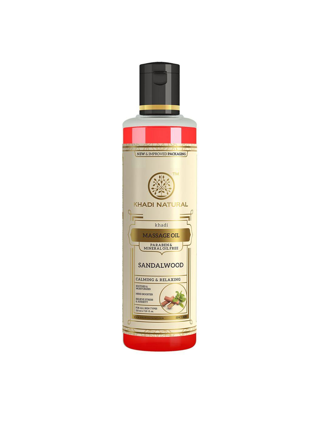 khadi natural unisex sandalwood herbal massage oil 210 ml