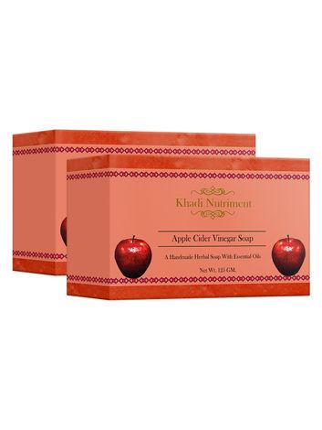 khadi nutriment apple cider vinegar soap,125 gm (pack of 2)