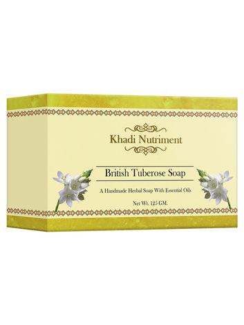 khadi nutriment british tuberose soap, 125 gm soap for unisex (pack of 1)