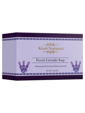 khadi nutriment french lavender soap,125 gm soap for unisex (pack of 1)