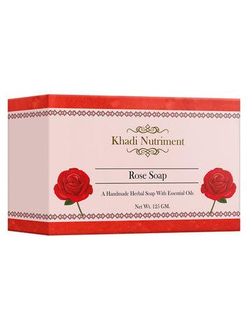 khadi nutriment rose soap, 125gm soaps for unisex (pack of 1)