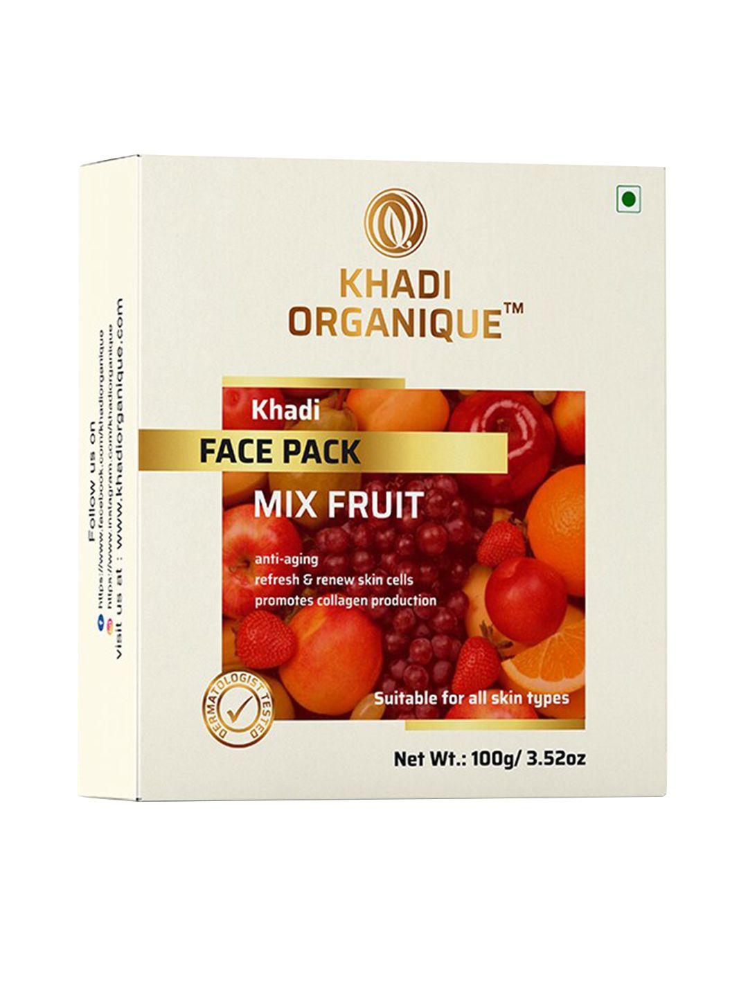 khadi organique mix fruit face mask for glowing skin 100 g