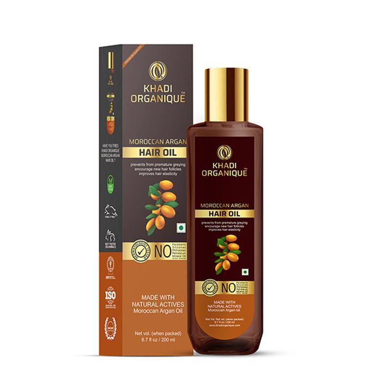 khadi organique moroccan argan hair oil without mineral hair oil