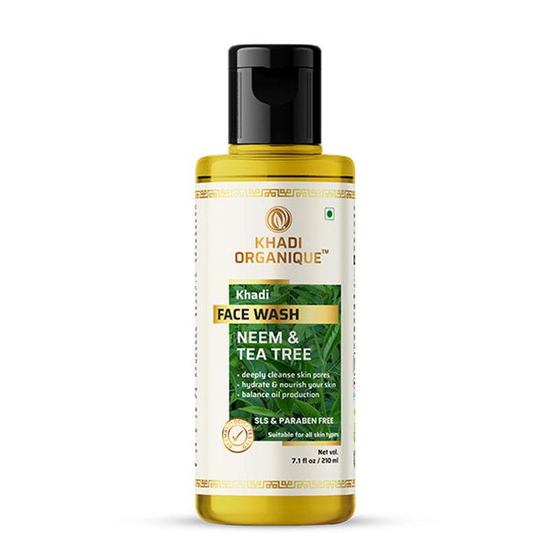 khadi organique neem & tea tree face wash