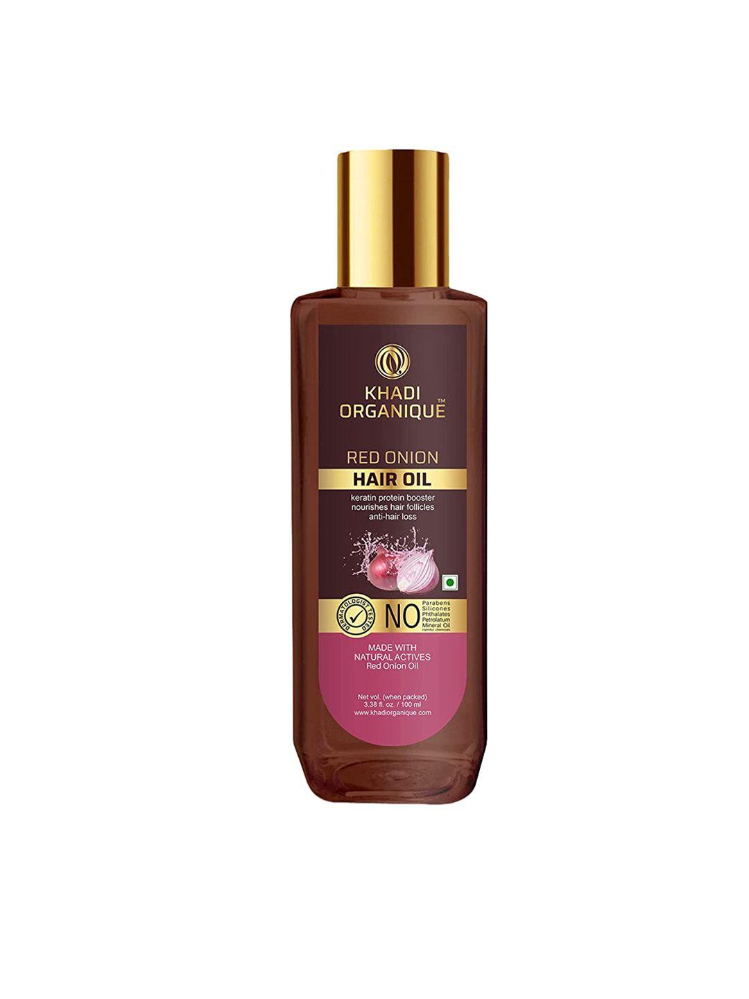 khadi organique red onion hair oil 100 ml