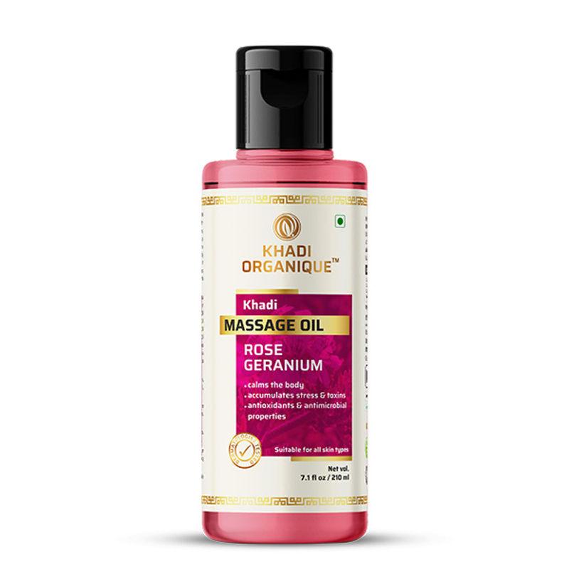 khadi organique rose geranium massage oil