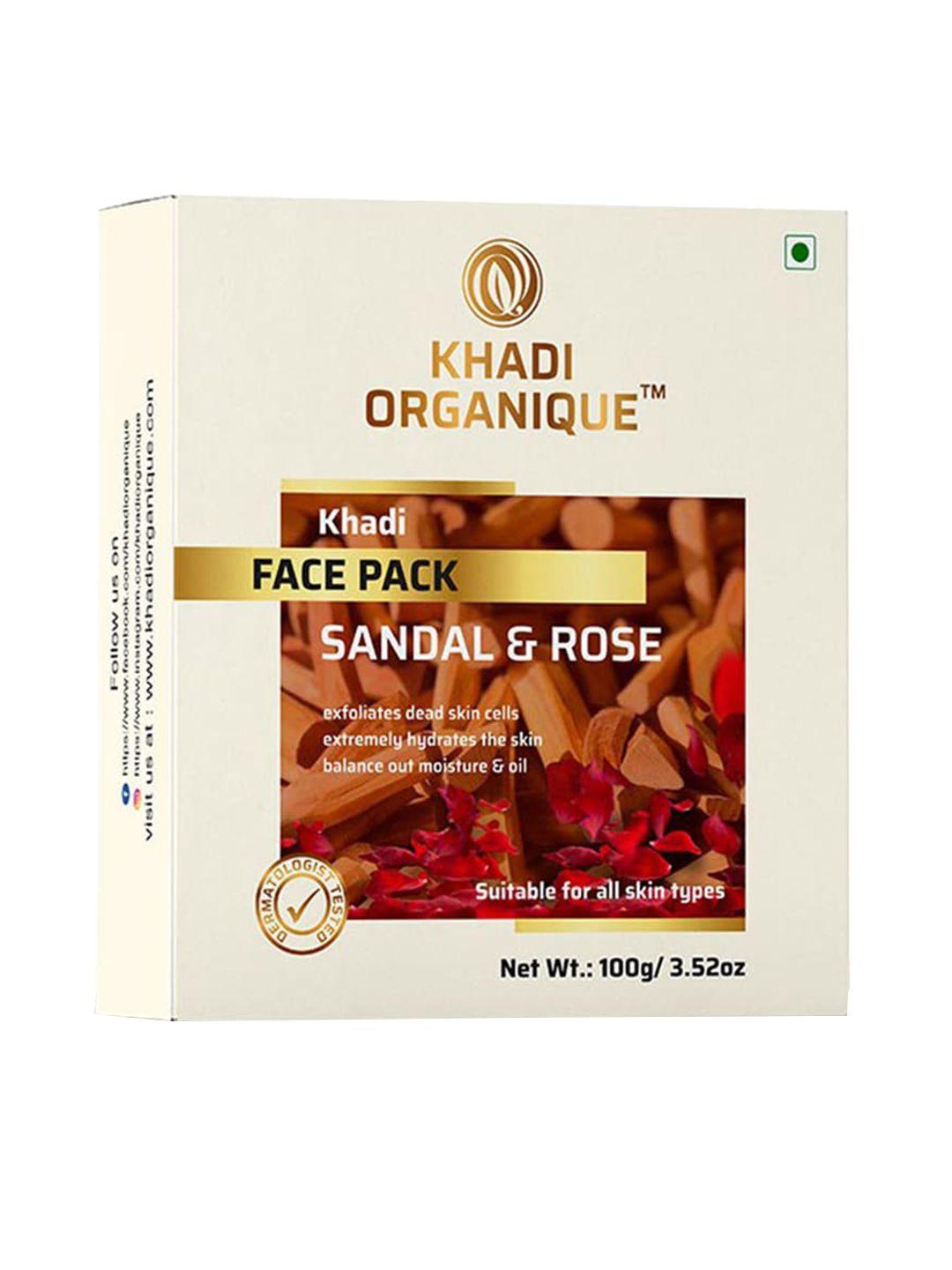 khadi organique skin brightening sandal & rose khadi face mask 100 g