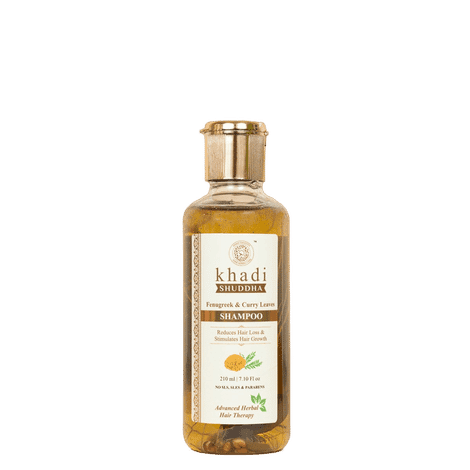 khadi shuddha fenugreek & currey leaves shampoo (210 ml)