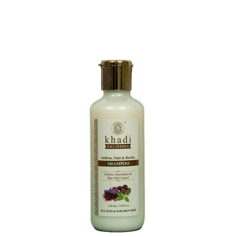 khadi shuddha saffron,tulsi & reetha shampoo (210 ml)