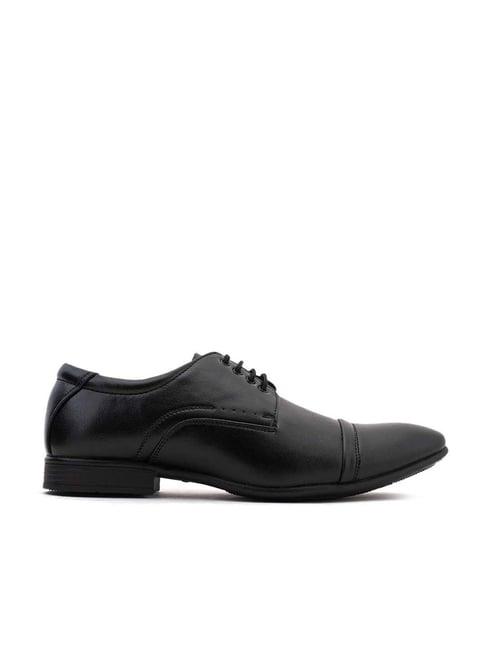 khadim's men's black derby shoes