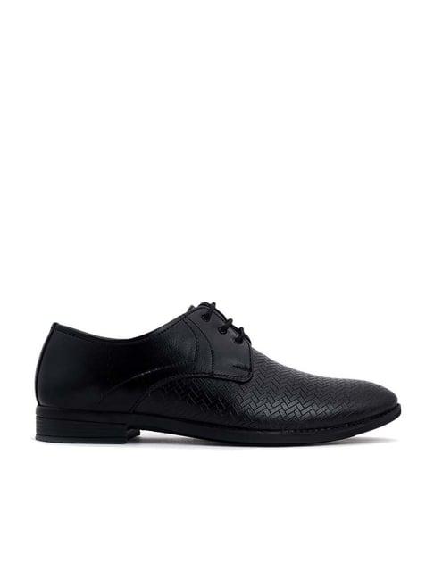 khadim's men's black derby shoes