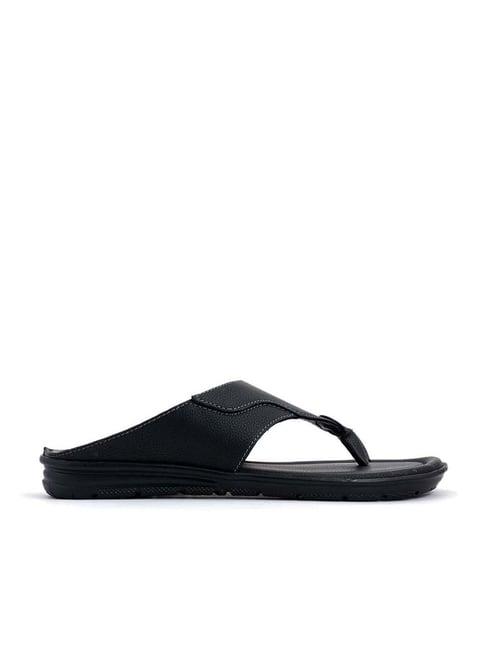 khadim's men's black thong sandals