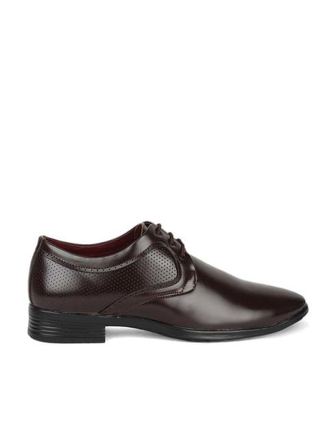 khadim's men's brown derby shoes