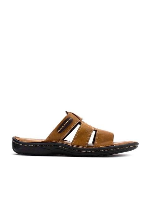 khadim's men's tan casual sandals